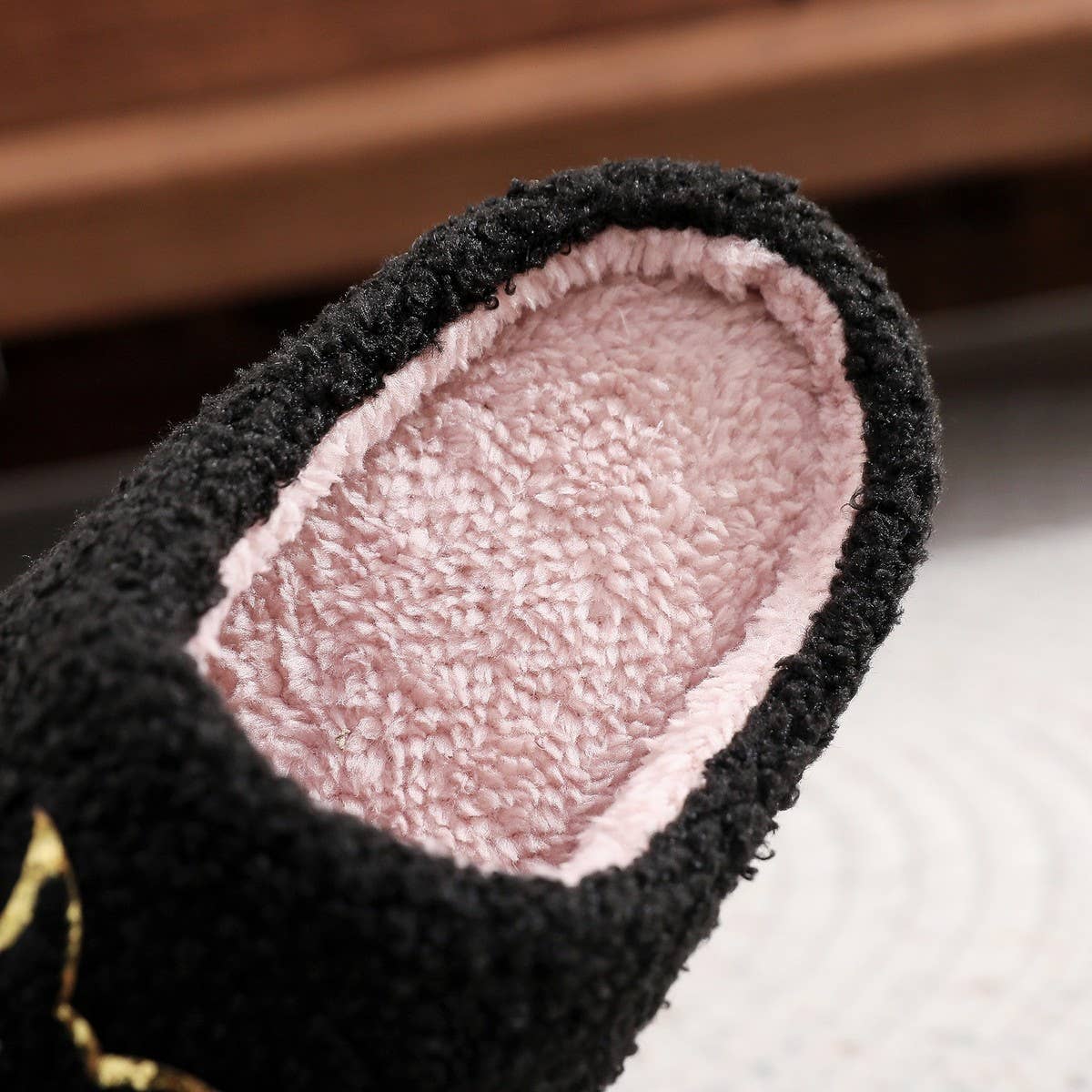 Halloween Spider Black Cat Plush Slippers_CWSHF00220