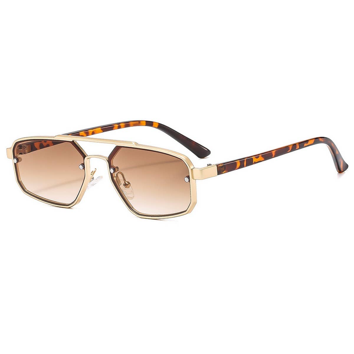 Retro Double Bridge Metal Sunglasses Unisex_CWASG1168