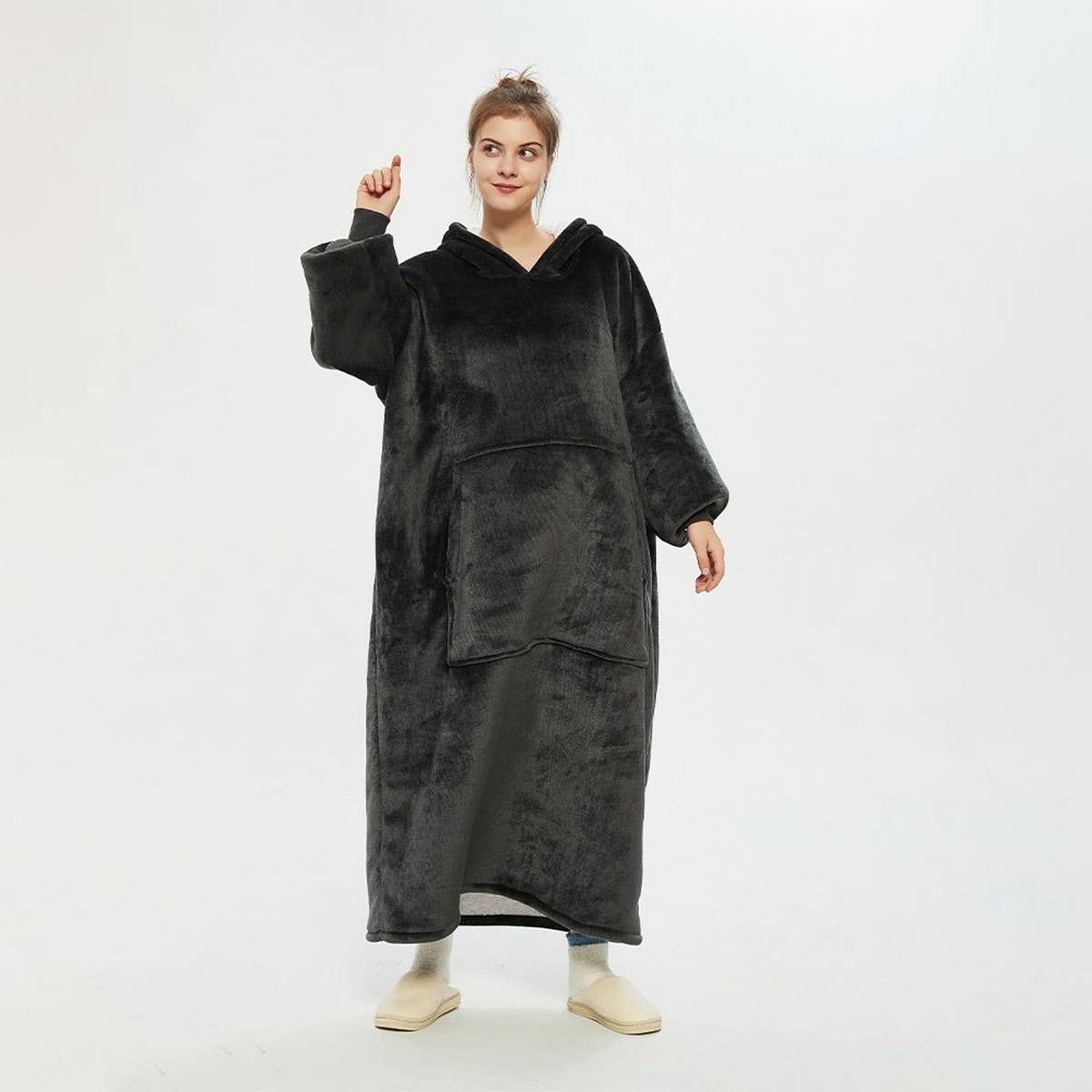 Plus Size Long Pullover Hoodie Blanket for Winter_CWAHA6527