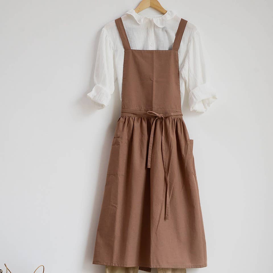 Waterproof cotton linen apron Aprons with pocket