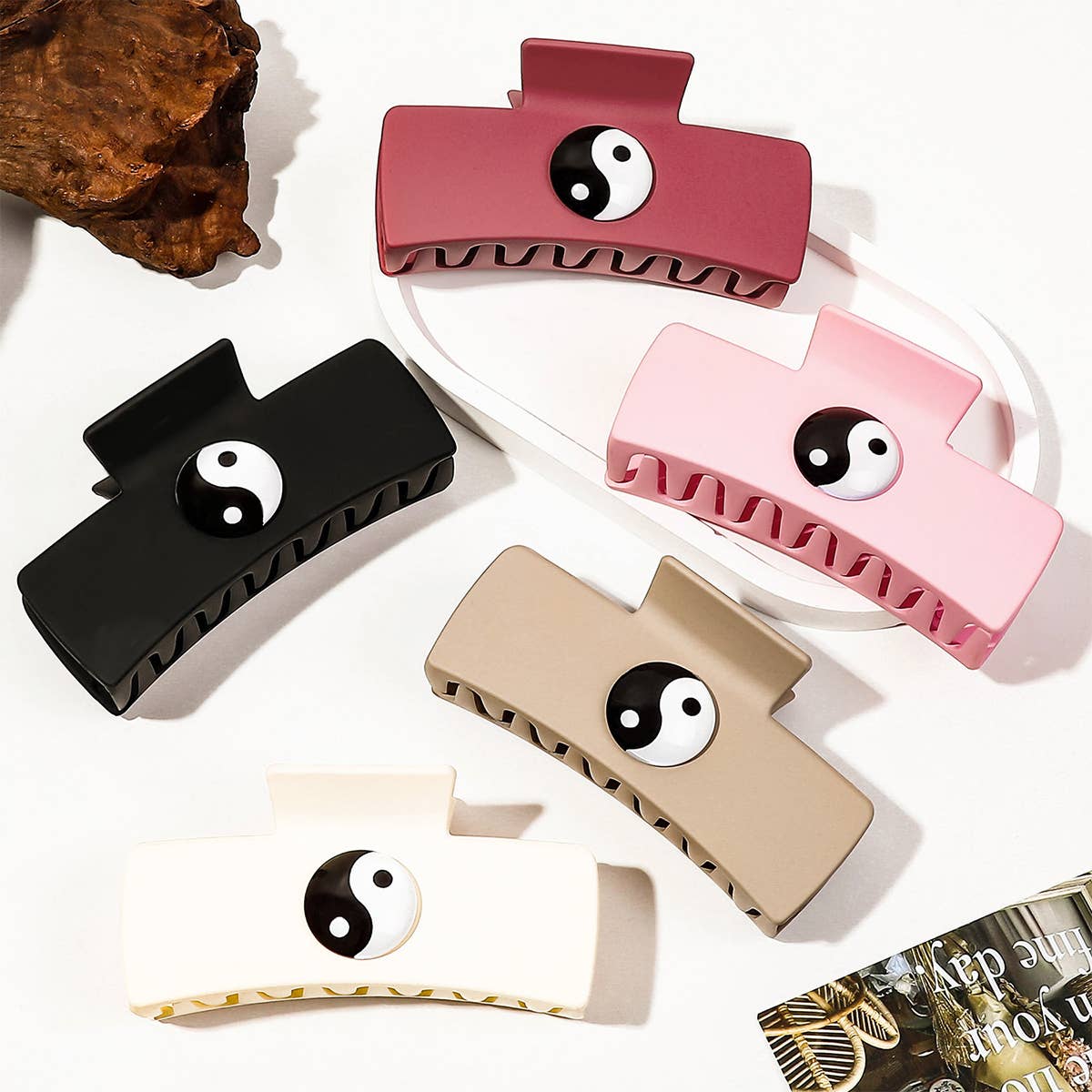 SIMPLE TAI CHI LOGO SHARK CLIP HAIR CLIP_CWAHA0938
