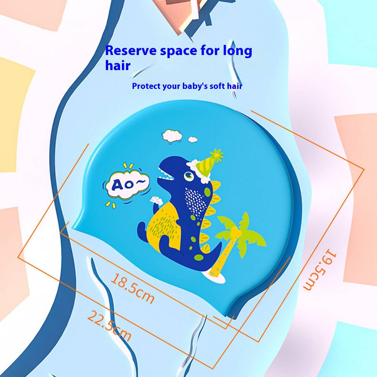 Kids Silicone Swim Cap ? Waterproof & Comfy