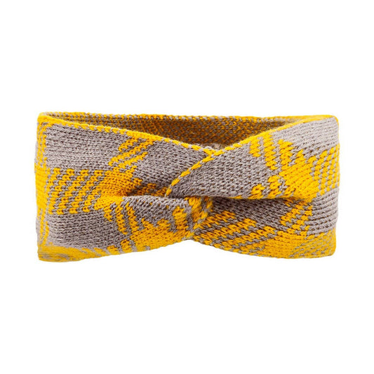 CWAHA07208_ WOMEN PLAID KNIT BOW HEADBAND EAR FOR WOMEN