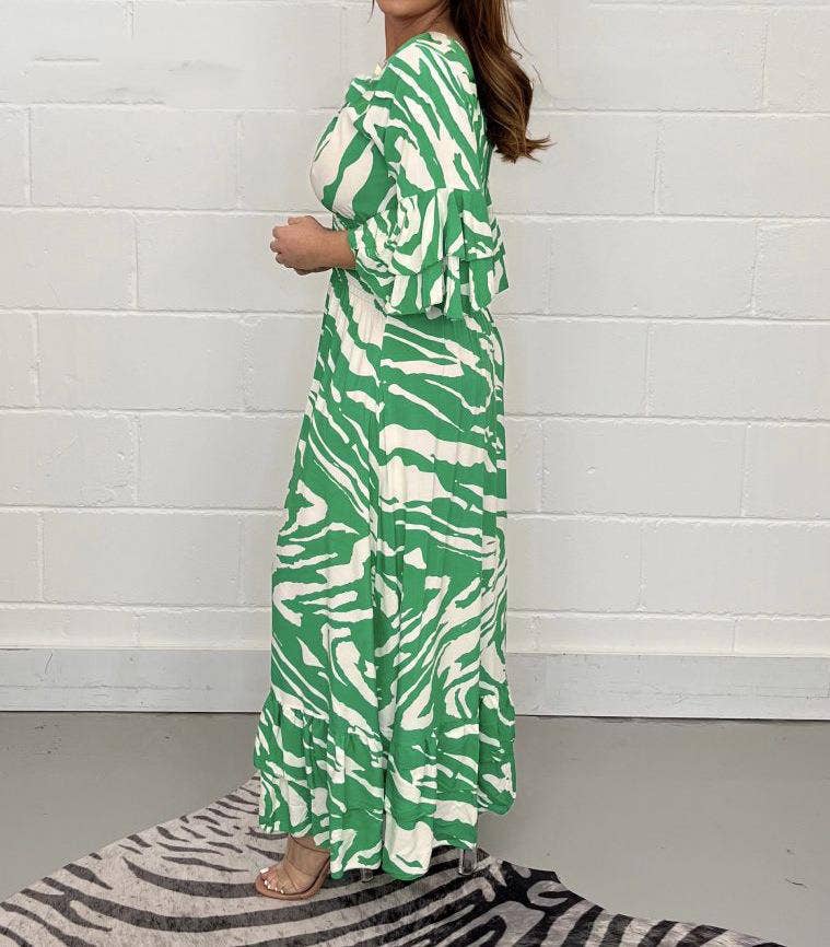 HOLIDAY STYLE PRINT LOOSE FASHION CASUAL DRESS