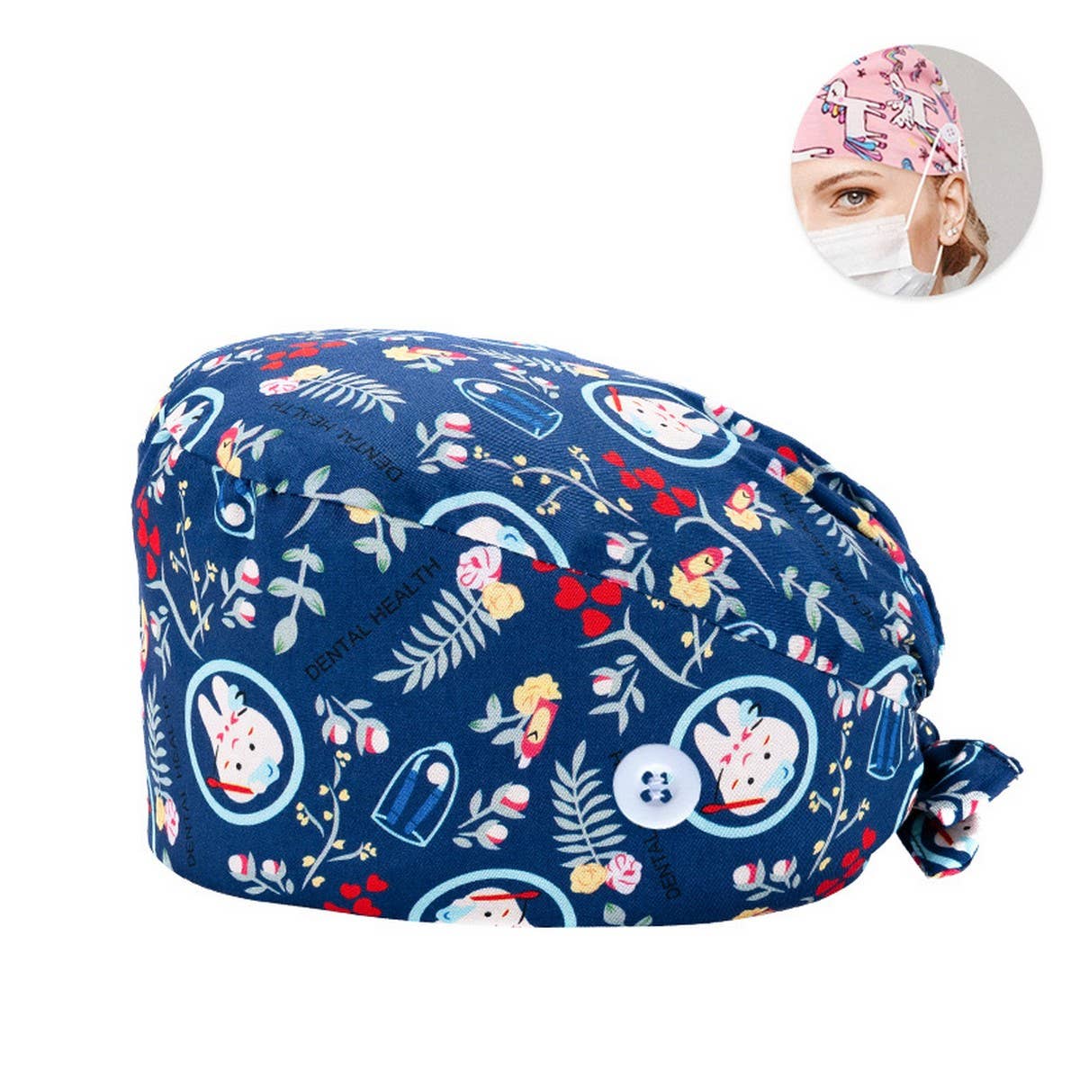 PRINTED SURGICAL CAP SCRUB CAP COTTON NURSE CAP_CWAH3378