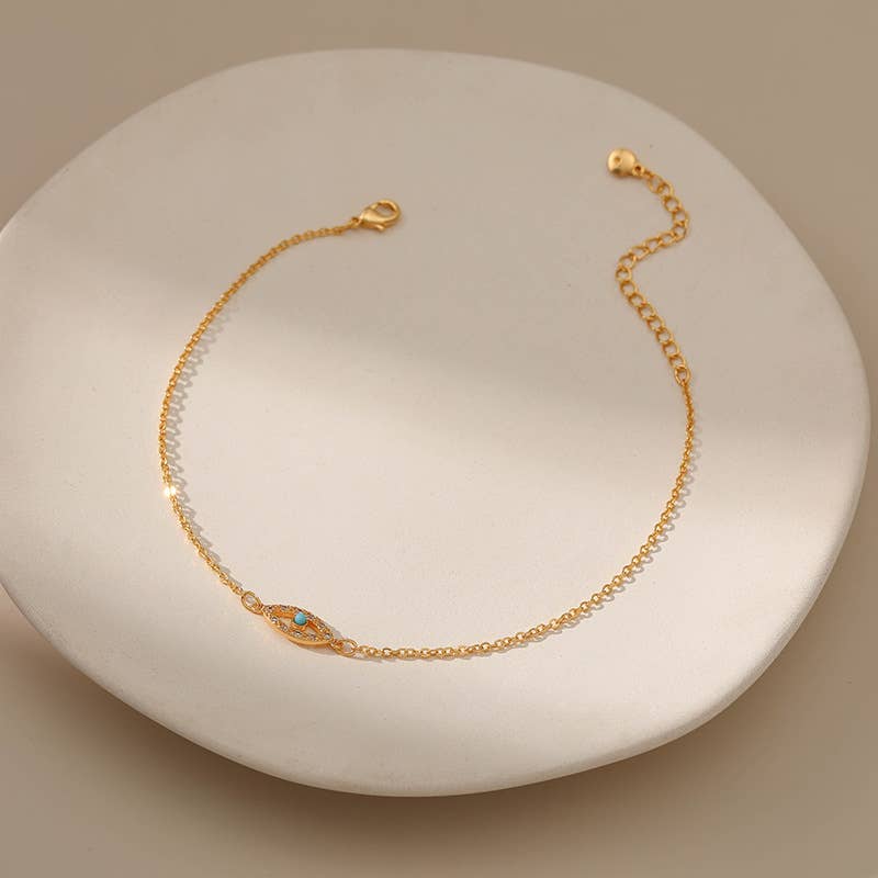 Niche and high-end hollowed-out eye anklet