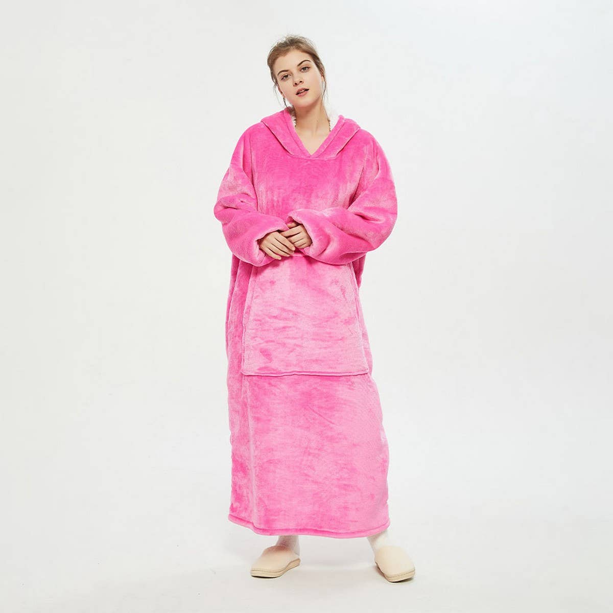 Plus Size Long Pullover Hoodie Blanket for Winter_CWAHA6527