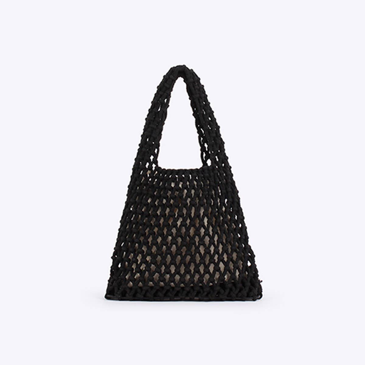 SOLID COLOR HOLLOW COTTON ROPE HAND-WOVEN BAG_CWAB4684