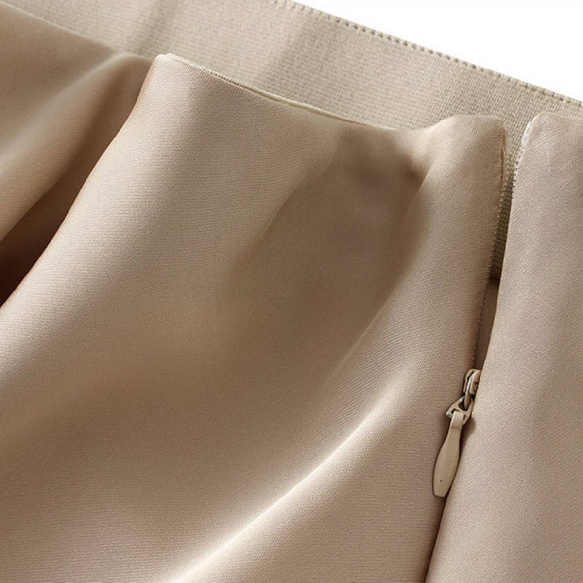 Silky High-Waist Fishtail Bodycon Midi Skirt