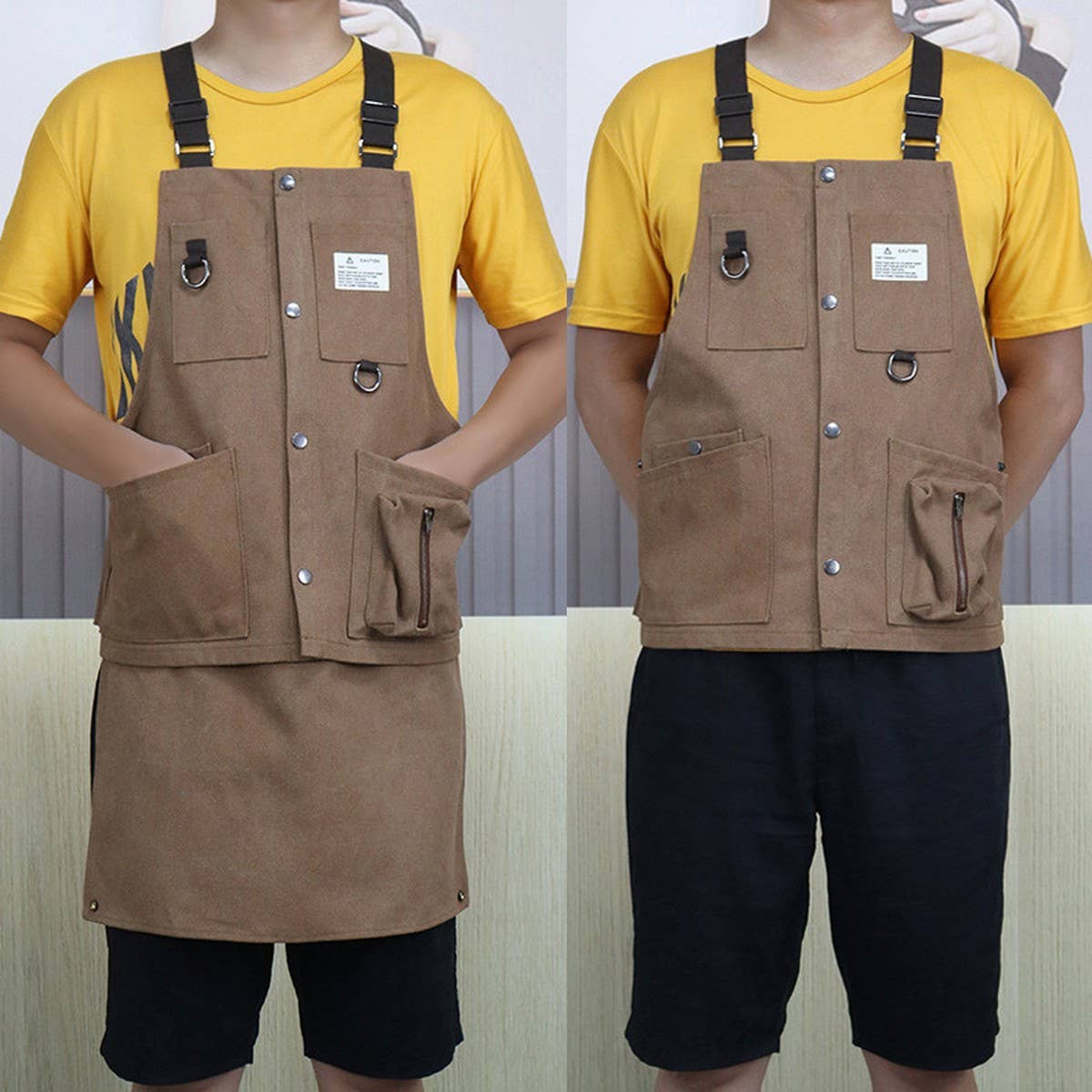 CWMM1823_Thickened Canvas Multifunctional Pocket Work Apron