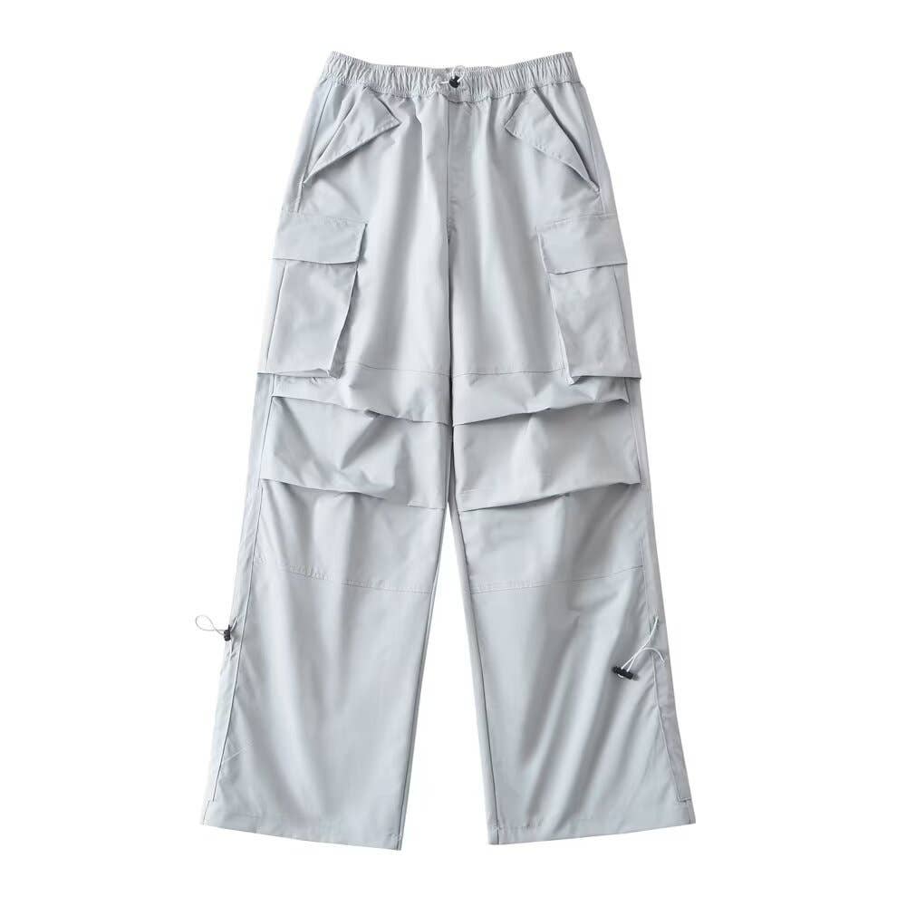 Niche pleated straight-leg wide-leg casual pants