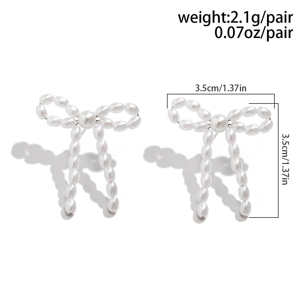 BOW FRENCH TASSEL PEARL EARRINGS_CWAJE1156