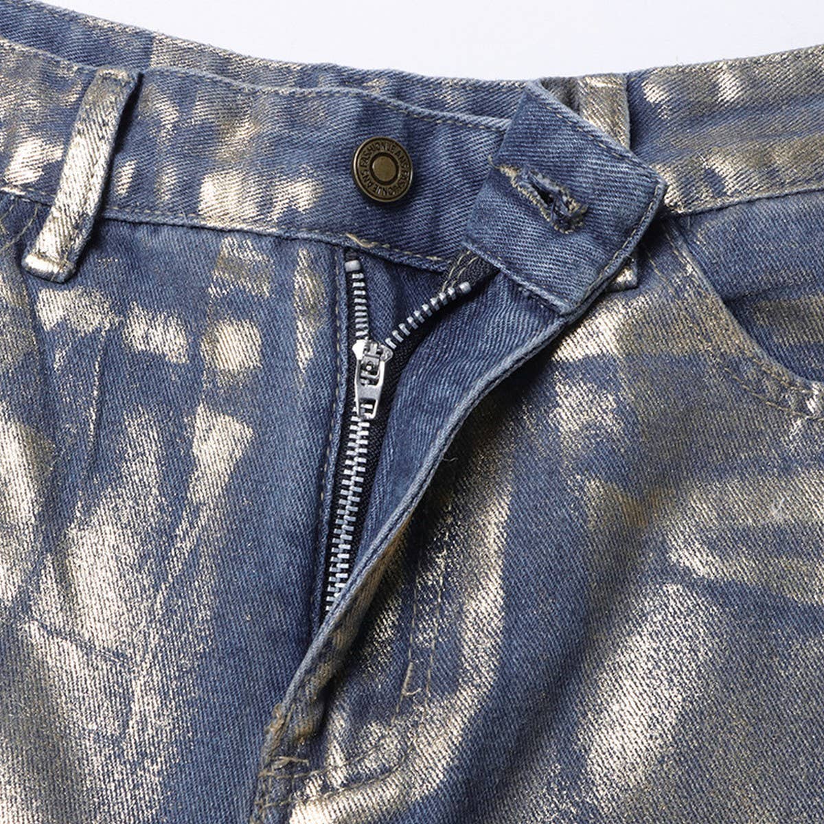 MID RISE STRAIGHT SPRAY PAINTED GRADIENT JEANS