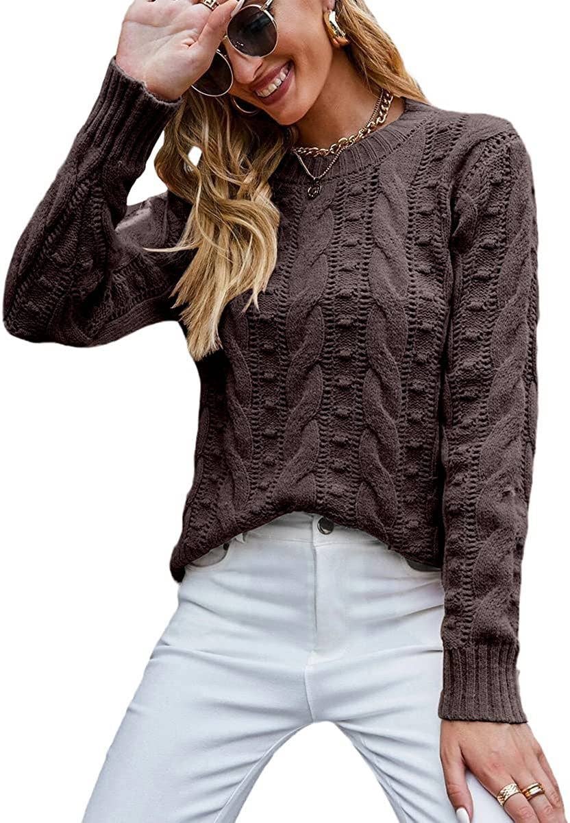 CWOSWL0815_ Long Sleeve Loose Neck Pullover Sweater
