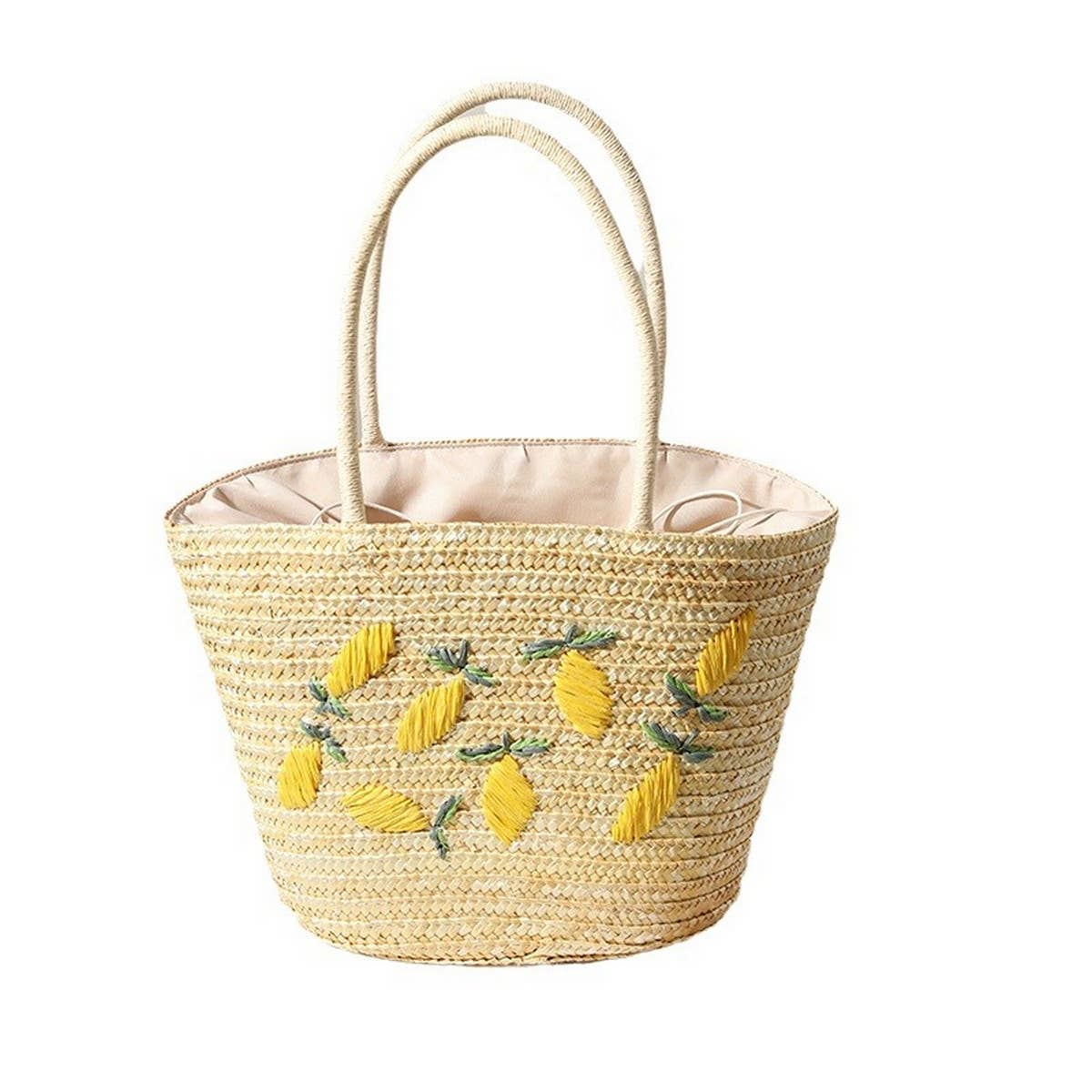 WOMEN EMBROIDERED BEACH WOVEN BAG_CWAB1877