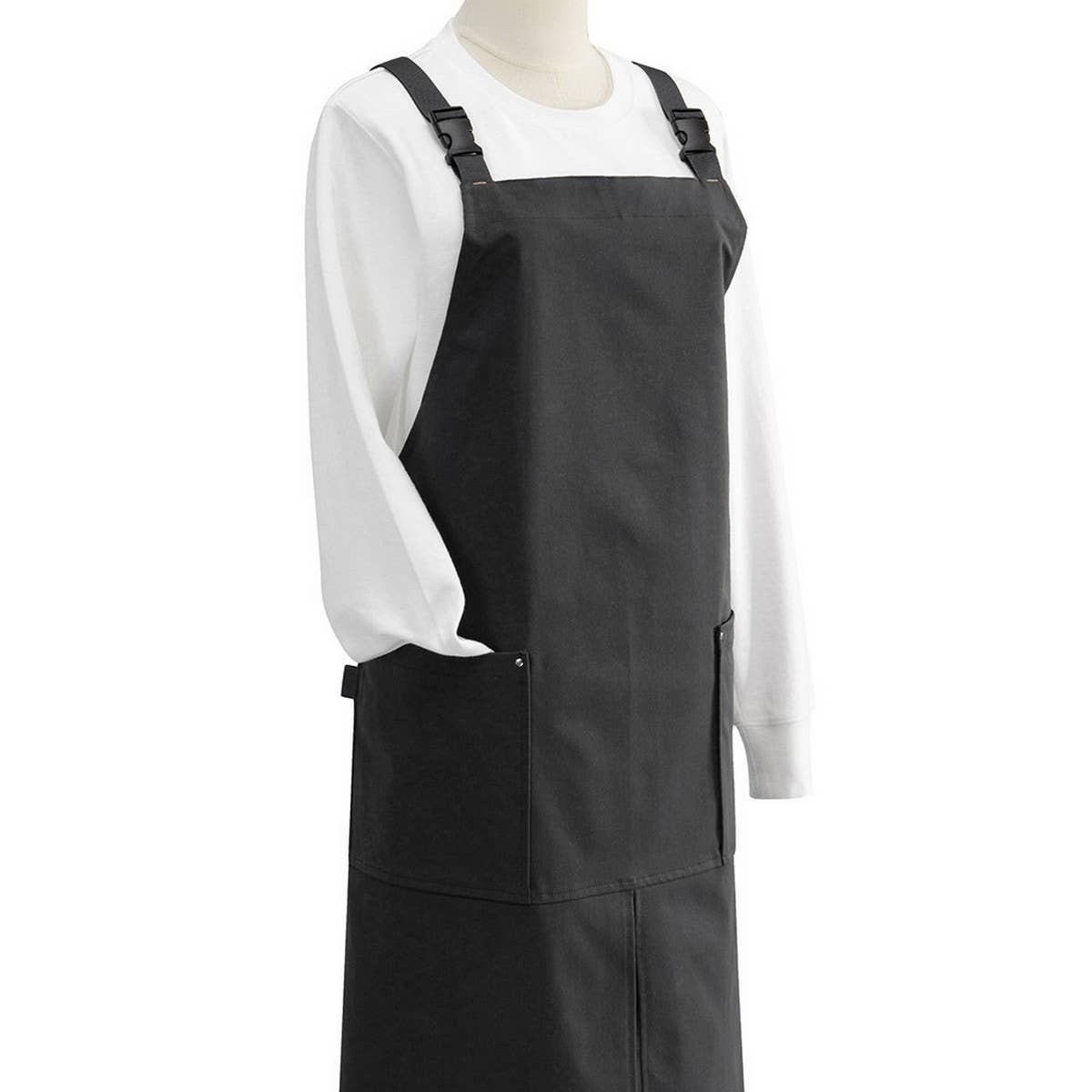 Cafe Restaurant Canvas Apron with pockets_CWMM3294
