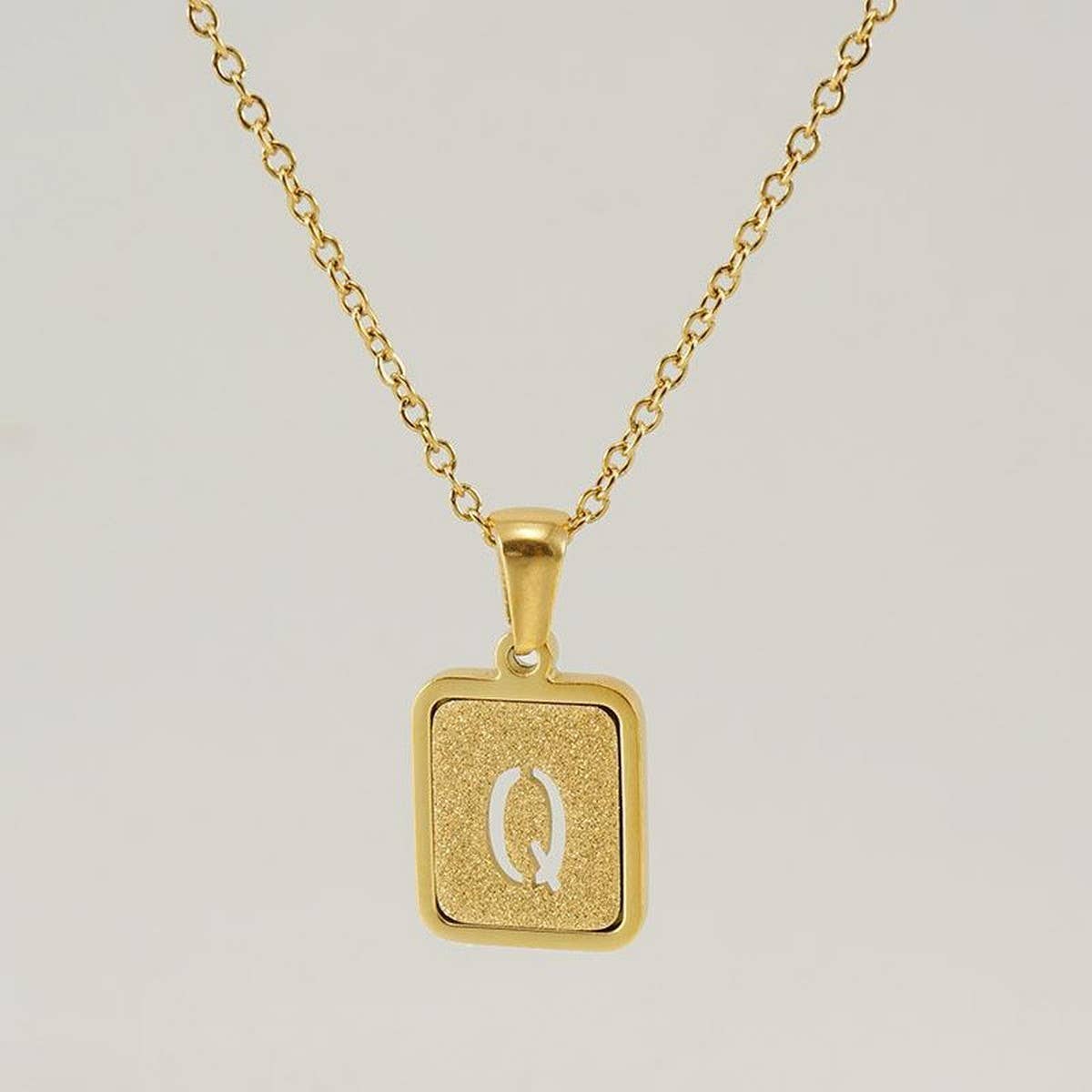 FASHION 26LETTER STAINLESS STEEL PENDANT NECKLACE_CWAJE0678