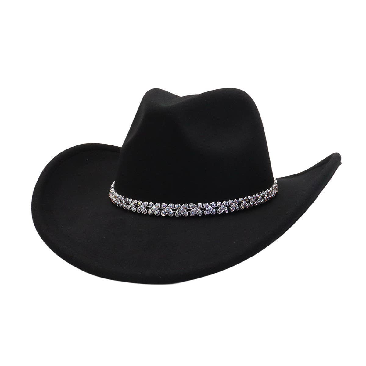 Ethnic Style  Felt Cowboy Fedora Hat_CWAH04435