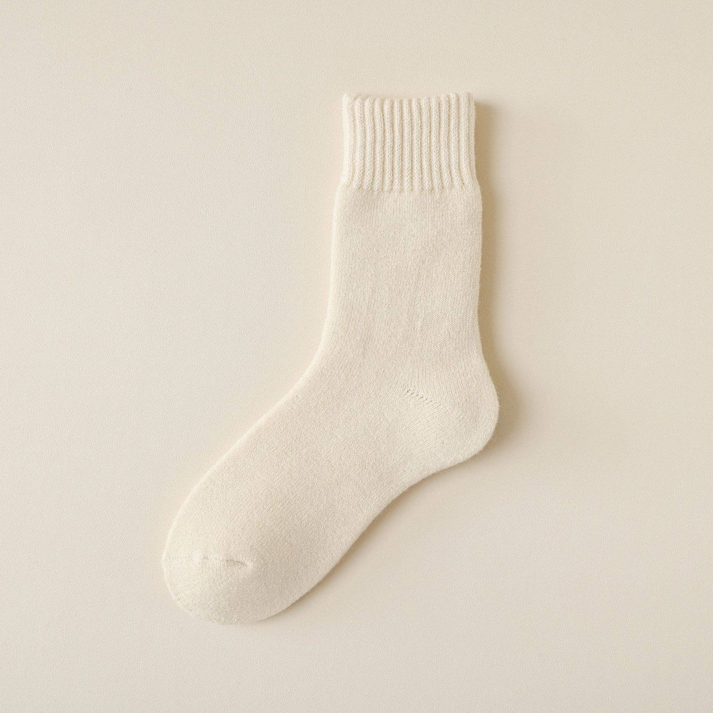 EXTRA FLEECE AND THICK PILE WARM MID-TUBE SOCKS