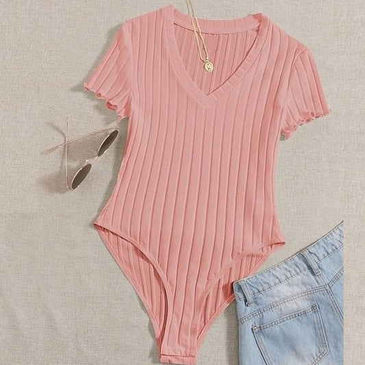 Sexy tight cotton ribbed round neck jumpsuit_cwsjs1298