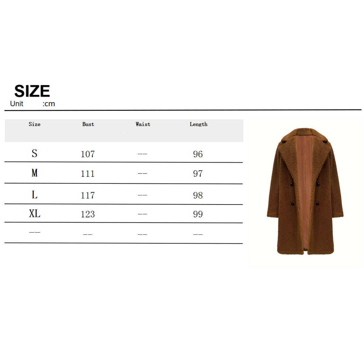 Warm long coat with large lapel fur