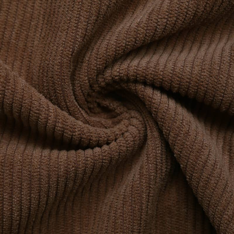 High-waisted straight-leg corduroy slit skirt