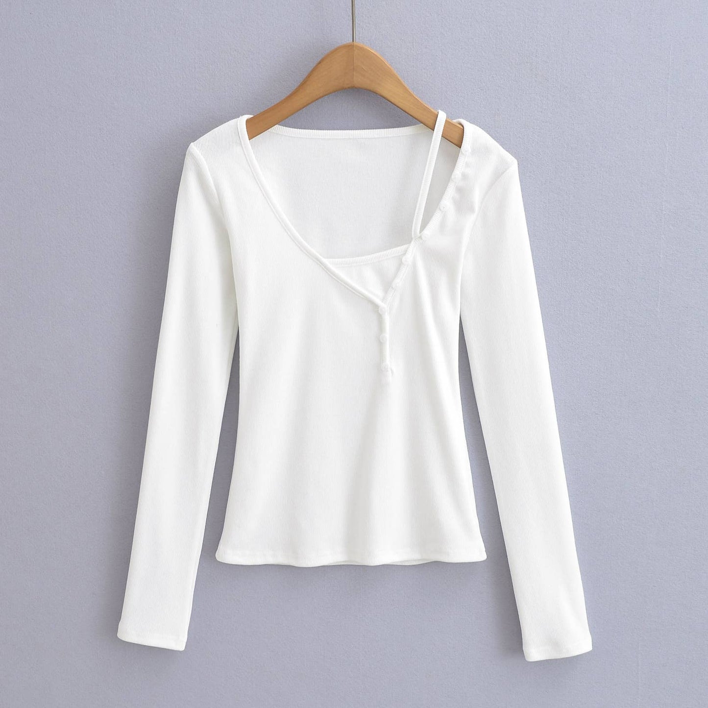 TWO BUTTON-UP LONG-SLEEVED T-SHIRTS