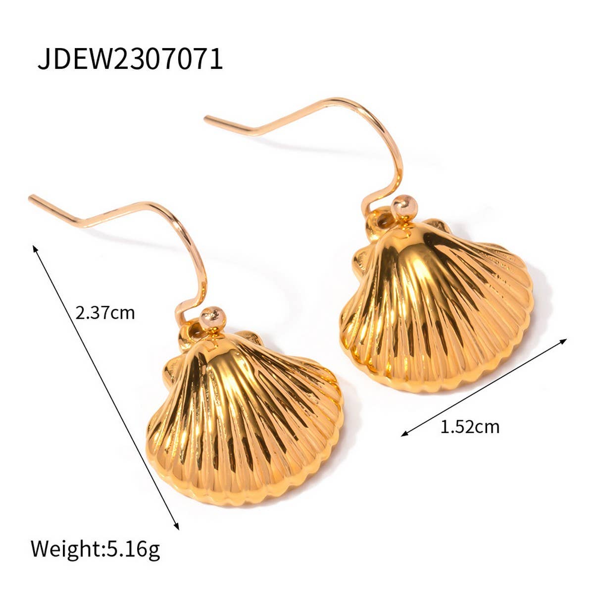 SIMPLE PERSONALITY HIGH-END 18K GOLD EARRINGS_CWMM2351