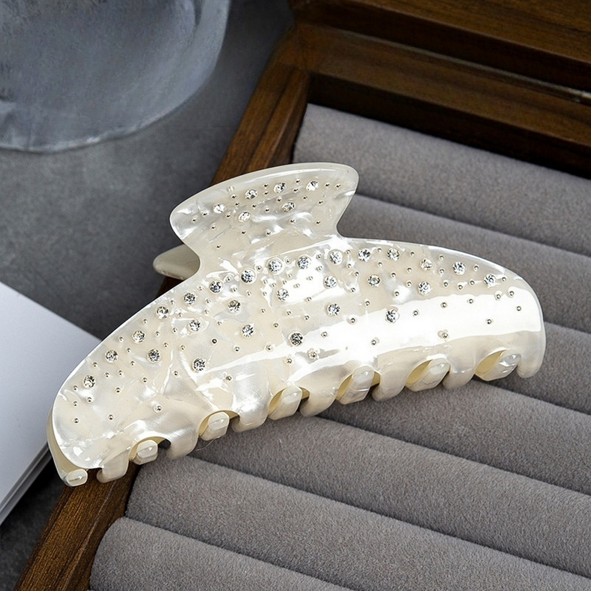 Pink Rhinestone Hair Claw,Elegant INS Luxury Clip_CWAHA2635