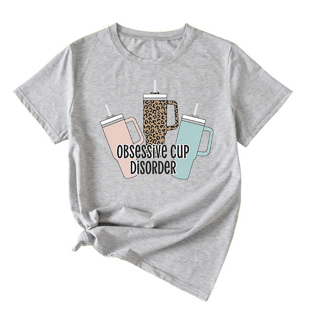 Casual Crew Neck Tee ??Coffee Lover Design_CWTTS1494