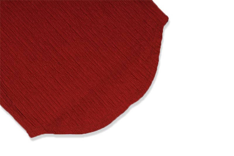 Sexy French U-neck slimming ribbed T-shirt