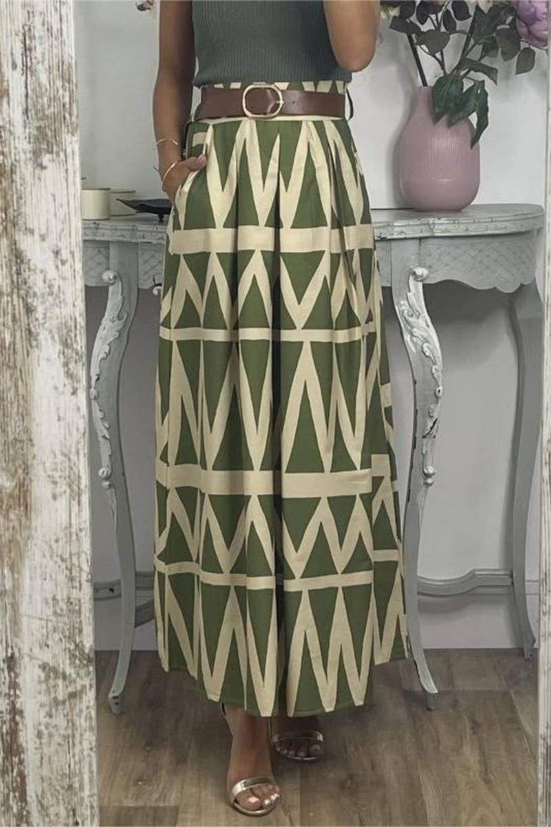 CWBLS0636_SUMMER A-LINE ELEGANT COMMUTER SKIRT