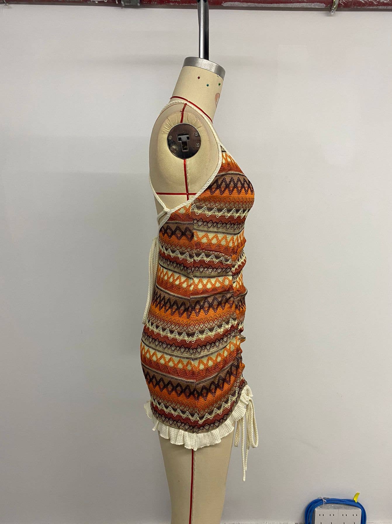 Ethnic style embroidered short sexy dress