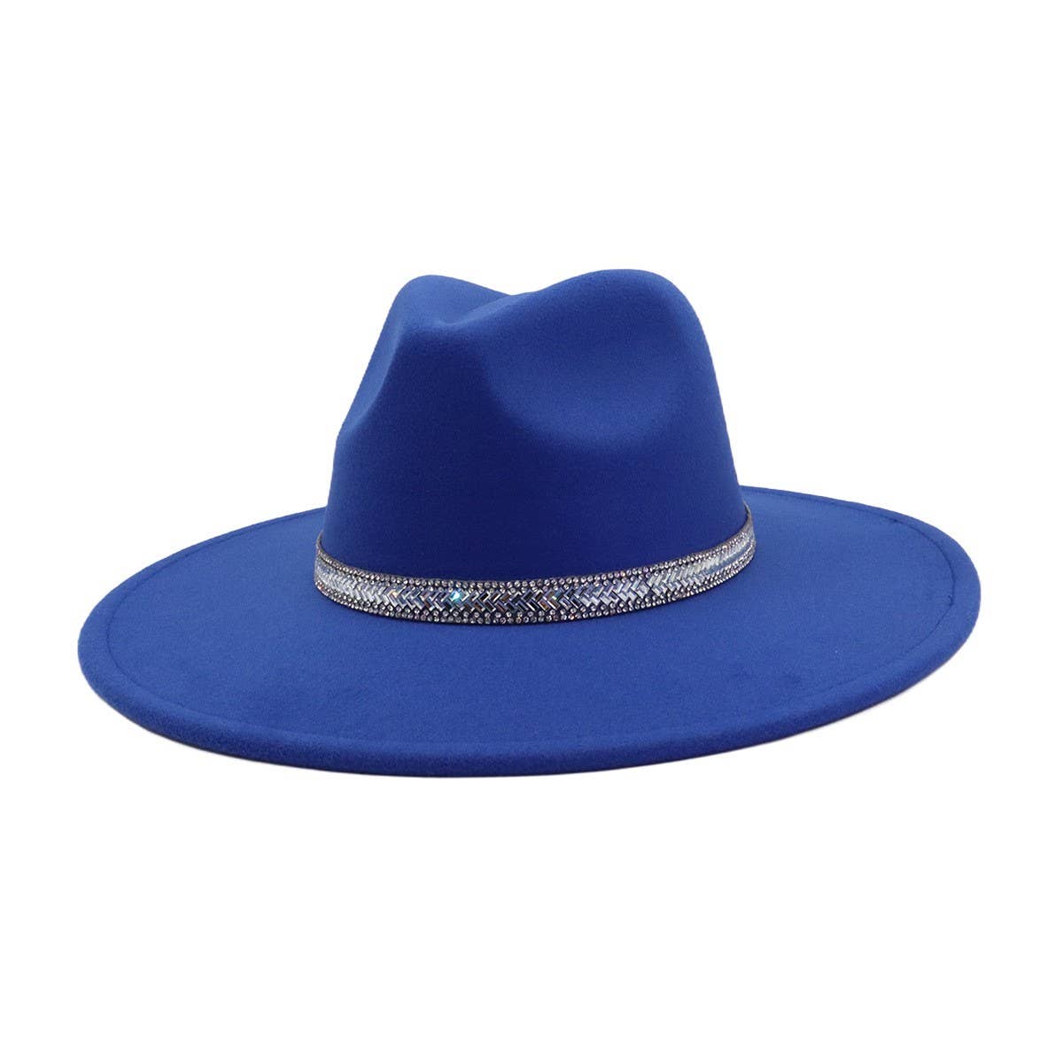 Men & Women Wool Blend Fedora Hat Heart Top_CWAH04376