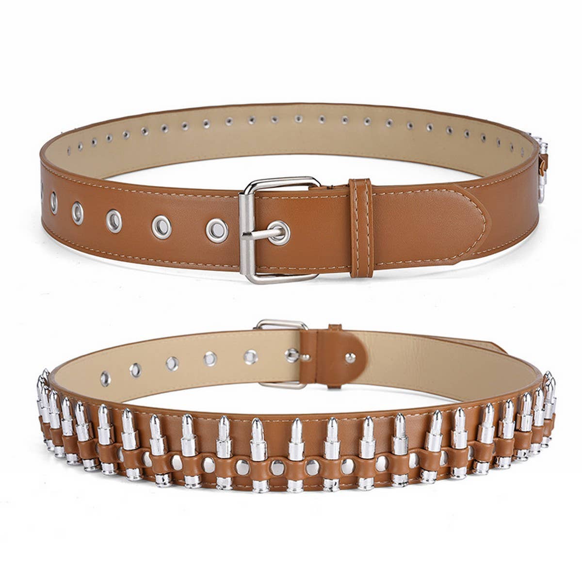 BULLET-HEAD OBI PUNK STYLE LADIES PERSONALITY BELT_CWMM0763