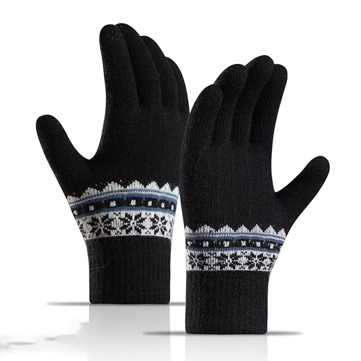 WINTER DOUBLE-LAYER FLEECE TOUCH SCREEN GLOVES
