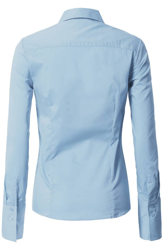 LADIES CASUAL LONG SLEEVE BUTTON UP SHIRT_CWTDSL027