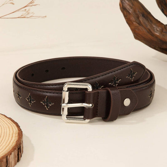 Semi Hollow Edge Belt Business Casual for Jeans_CWABE1245