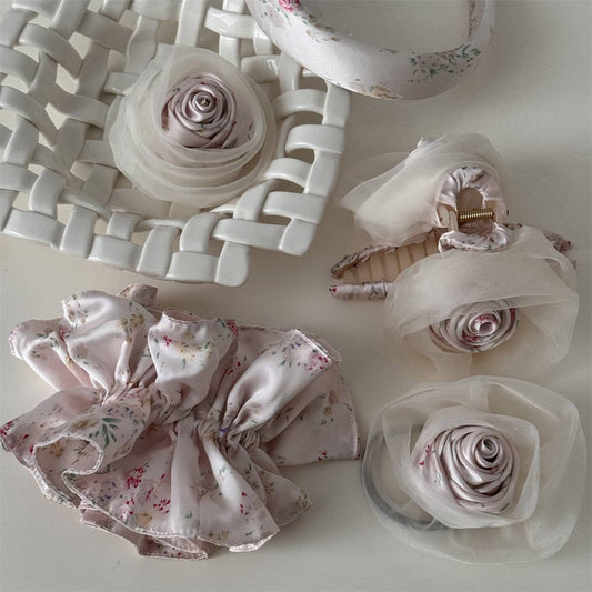 SWEET ROSE PINK HAIR CLIP HAIR ACCESSORY