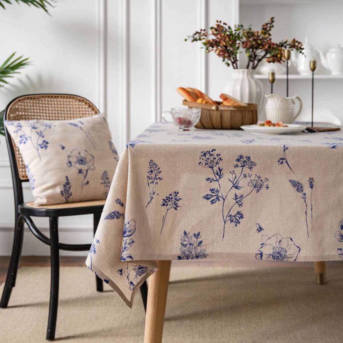 COTTON AND LINEN RECTANGULAR FRESH TABLECLOTH