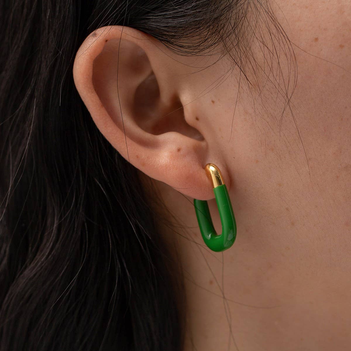 MACARON COLOR U-SHAPED VERSATILE EARRINGS