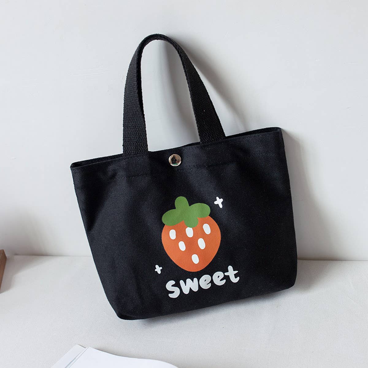 Cute Canvas Lunch Tote Bag for Women, Small_CWAB5665
