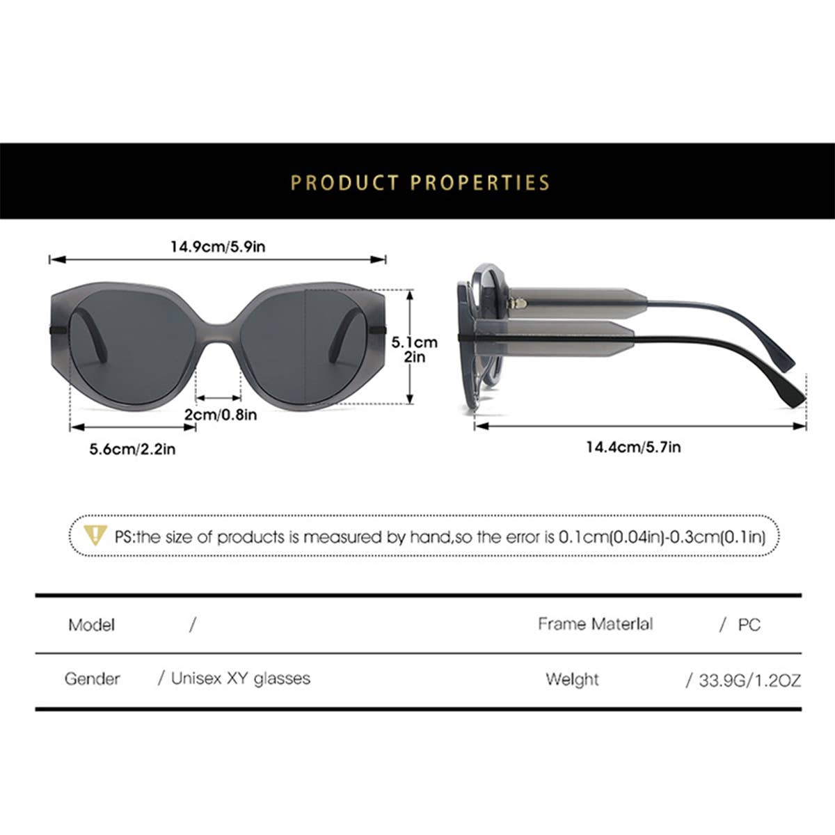 FULL FRAME ROUND FASHION SUNGLASSES