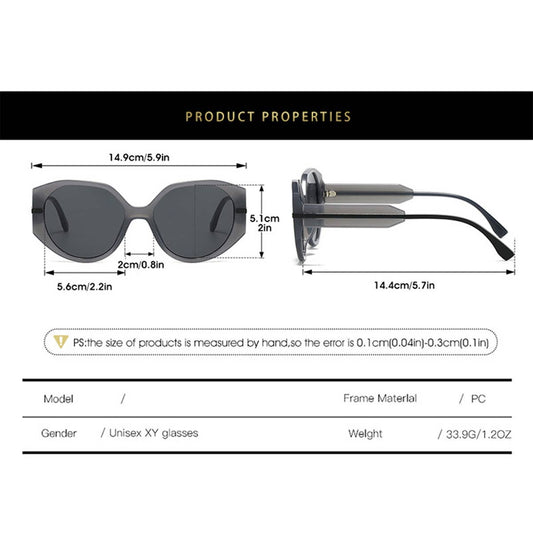 FULL FRAME ROUND FASHION SUNGLASSES