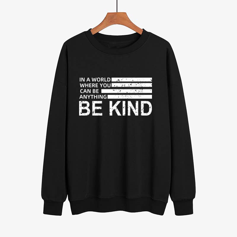 Basic monogrammed round neck hoodie