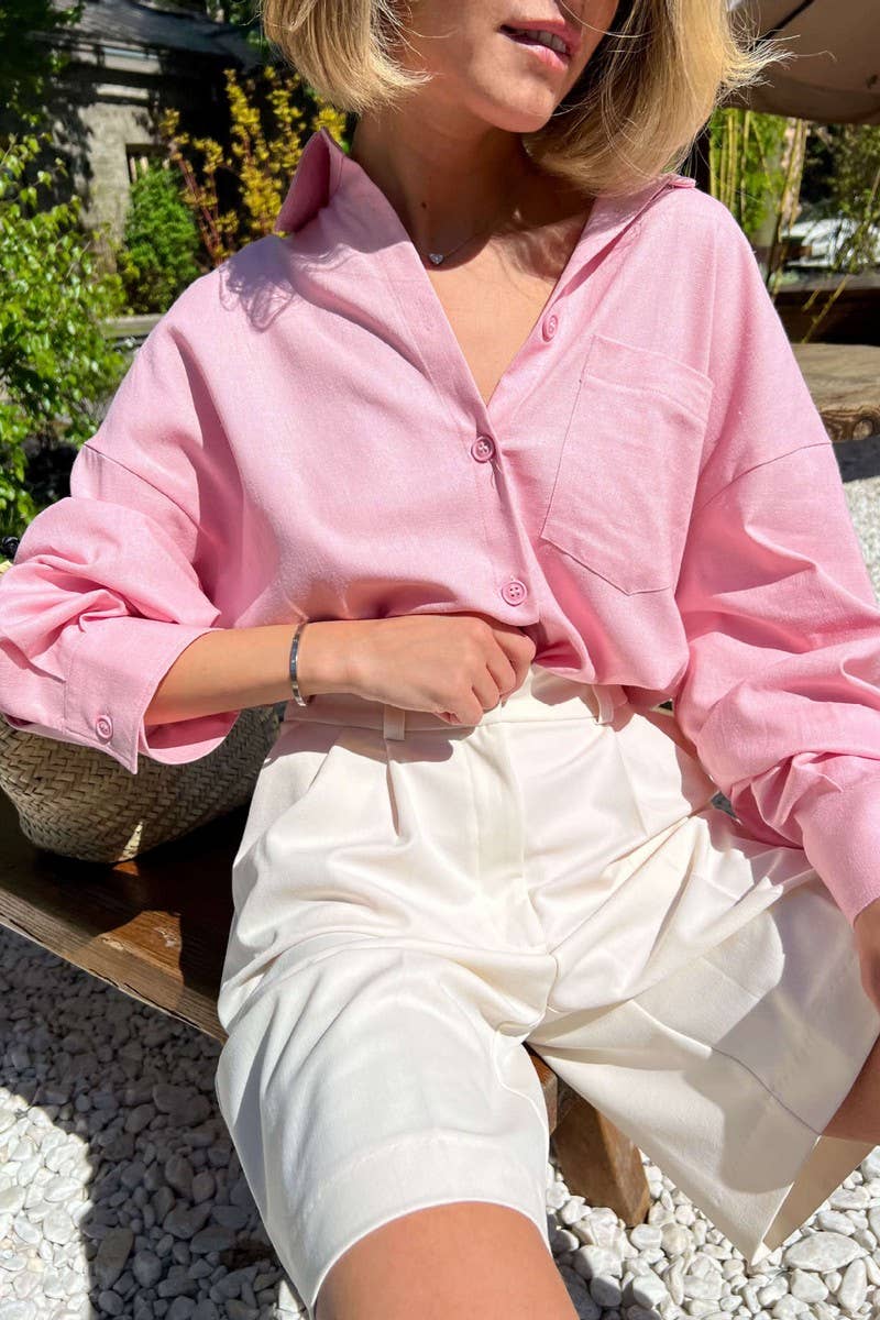 CWBSP0507_CASUAL LOOSE FIT SLIMMING 5-INCH BLAZER SHORTS