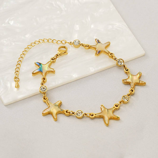 CWAJE1956_Temperament Starfish Shell Bracelet