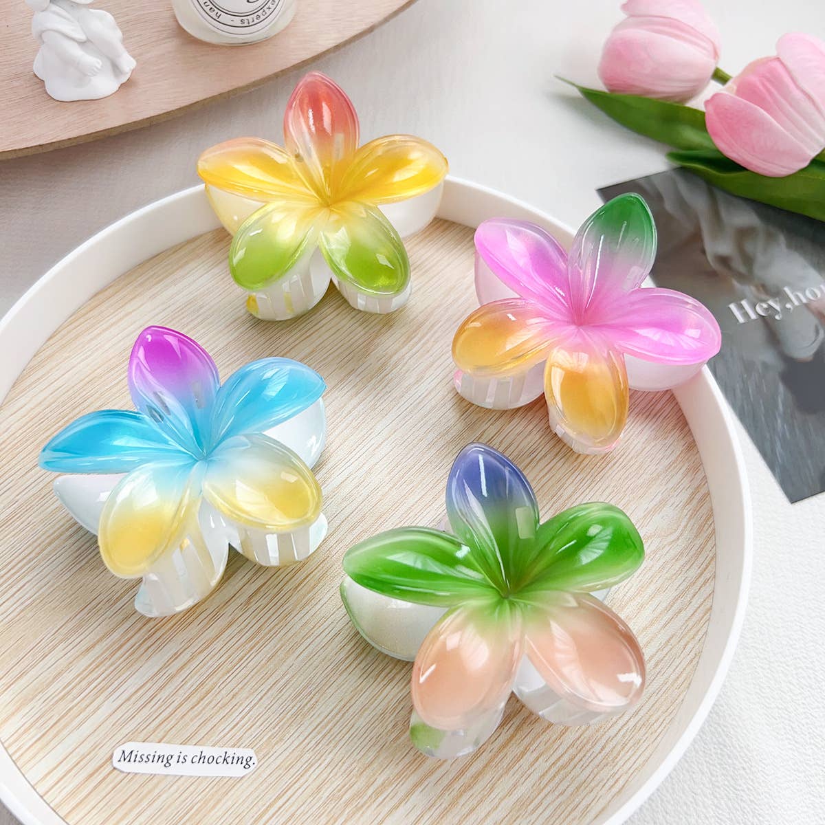 Colorful high-end floral hairpin clipper