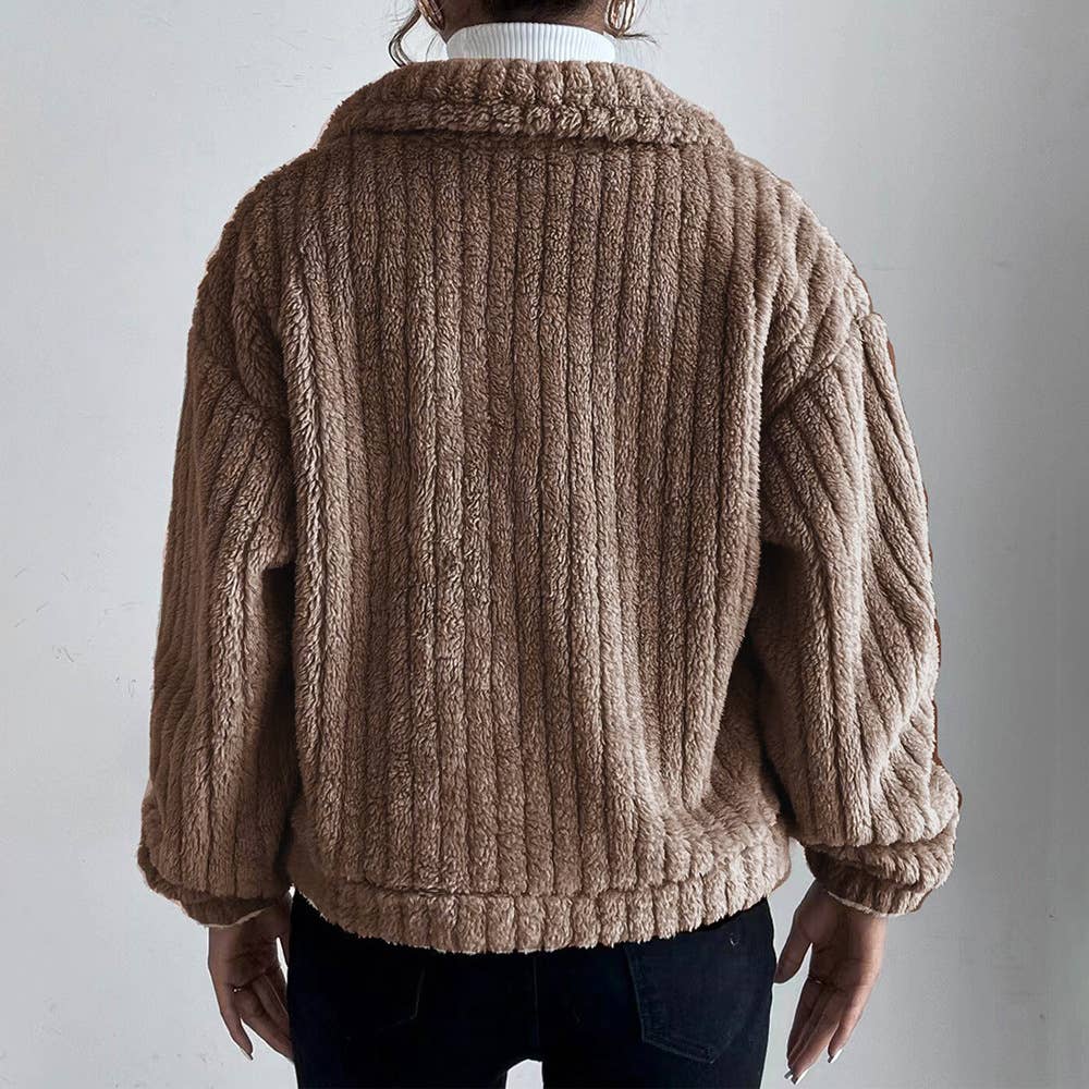 WARM SINGLE-BREASTED WOOLEN COAT