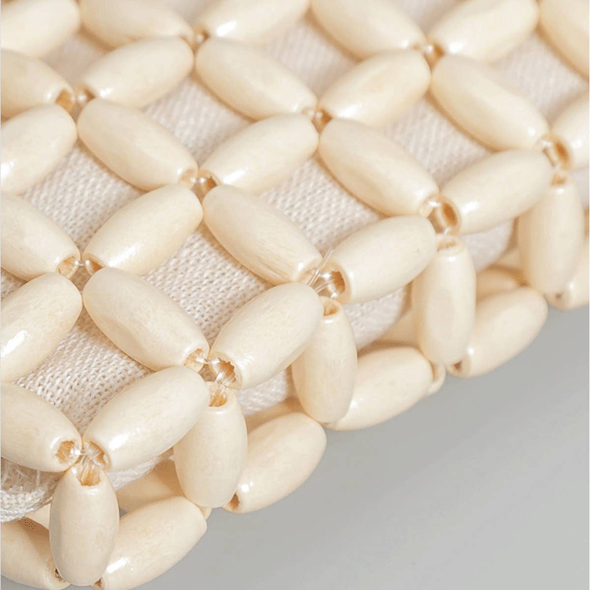 HANDMADE WOODEN BEAD WOVEN SHOULDER BAG_CWAB2009